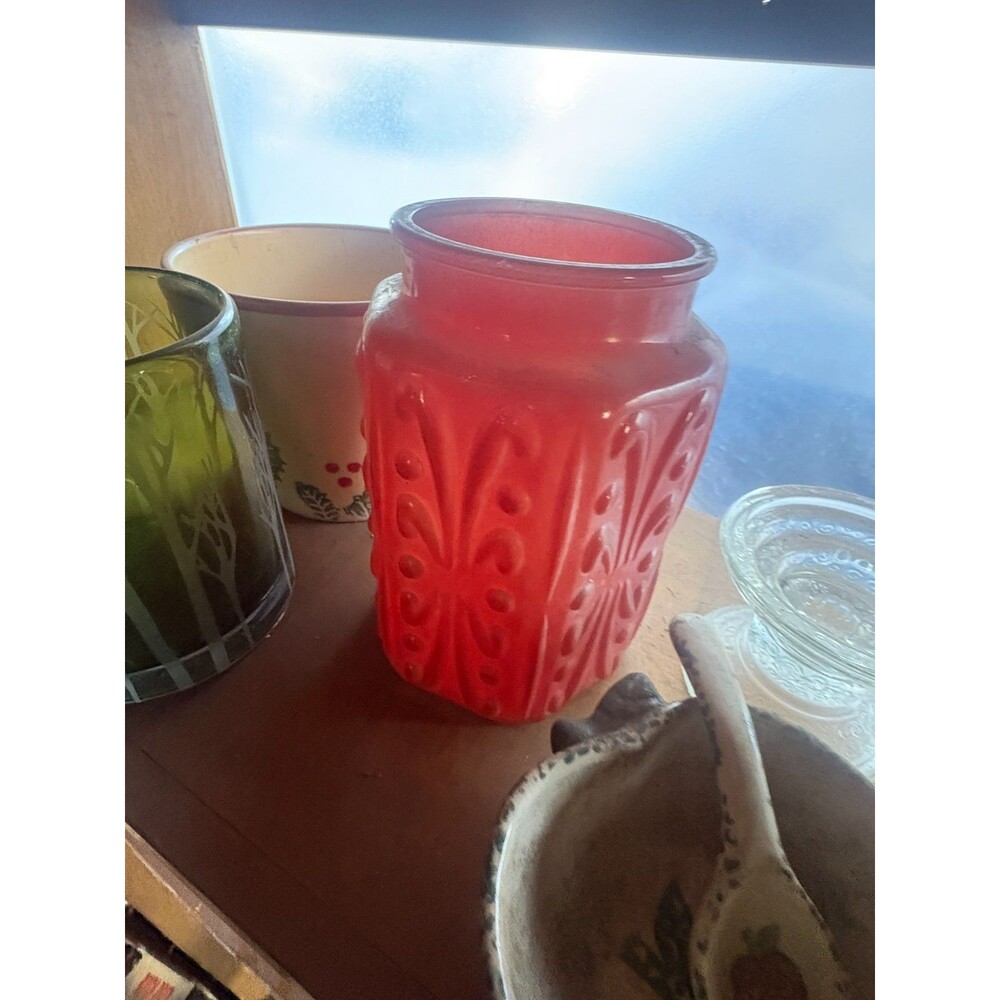 Rare Vintage LE Smith Imperial Glass red